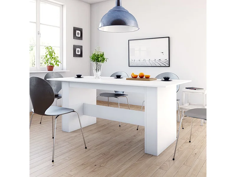 Table de salle à manger Blanc 180 x 90 x 76 cm Aggloméré GHR19125