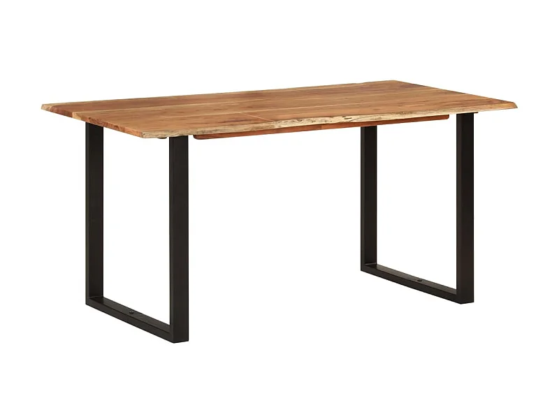 Mesa de comedor de madera maciza de acacia 154x80x76 cm ES642688