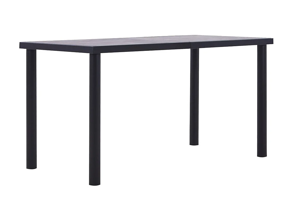 Table de salle à manger Noir et gris béton 140x70x75 cm MDF GHR50281