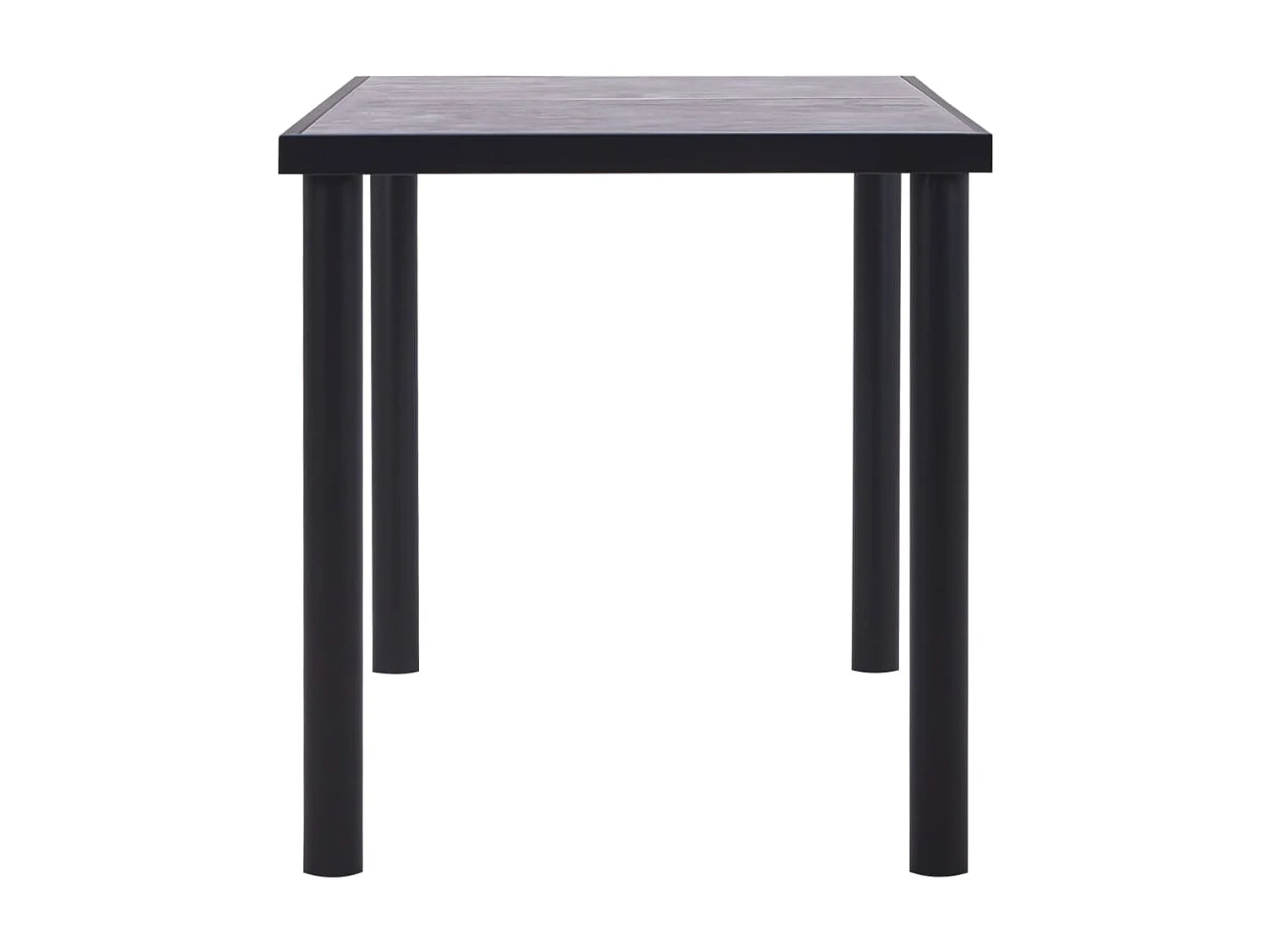 Table de salle à manger Noir et gris béton 140x70x75 cm MDF GHR50281