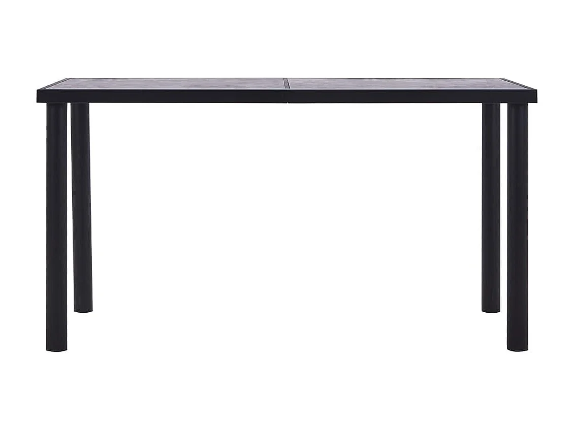 Table de salle à manger Noir et gris béton 140x70x75 cm MDF GHR50281