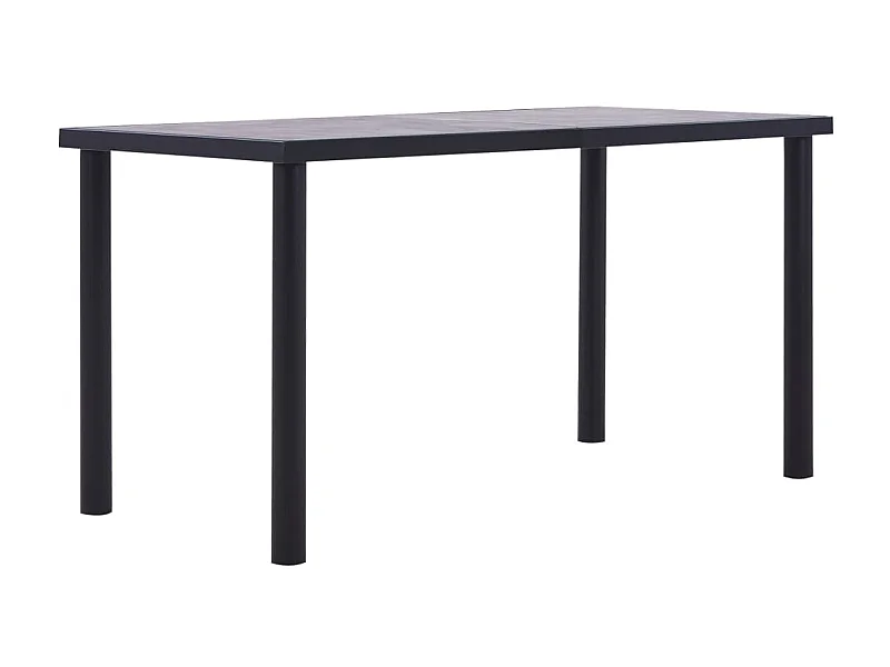 Table de salle à manger Noir et gris béton 140x70x75 cm MDF GHR50281