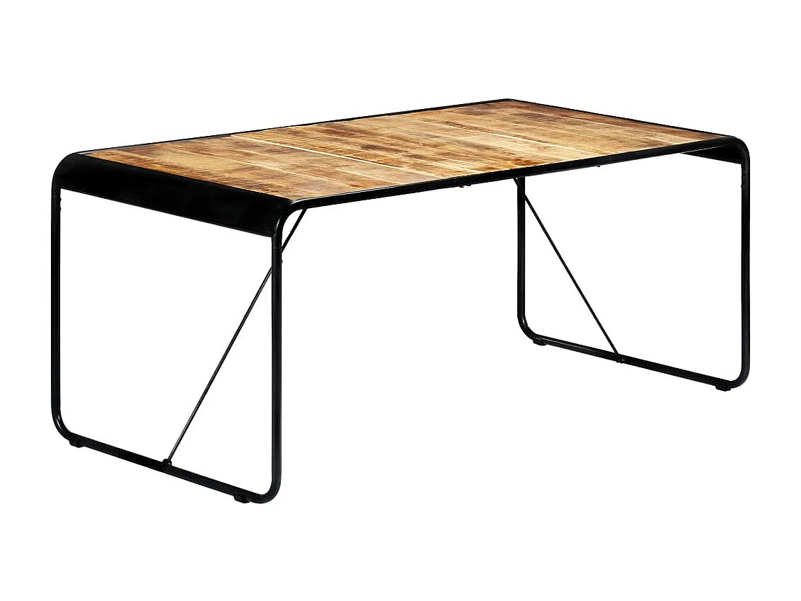 Table de salle à manger 180x90x76 cm Bois de manguier brut GHR57702
