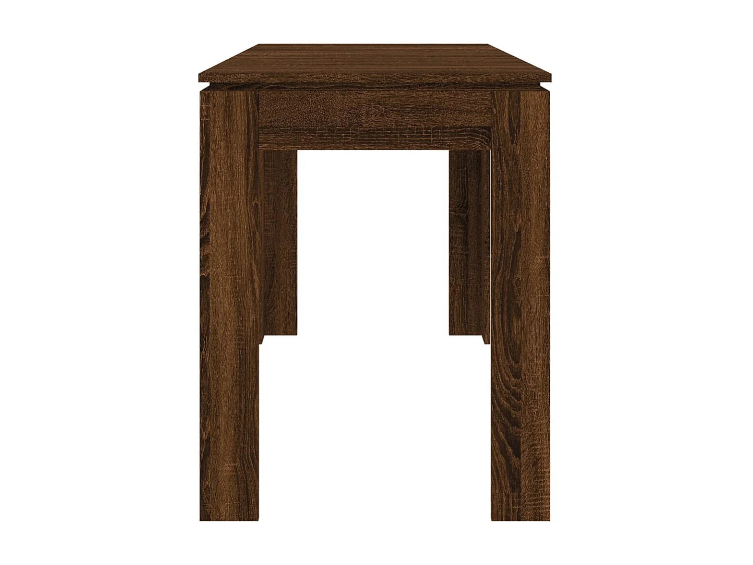 Eettafel 120x60x76 cm bewerkt hout bruin eikenkleur NL474430