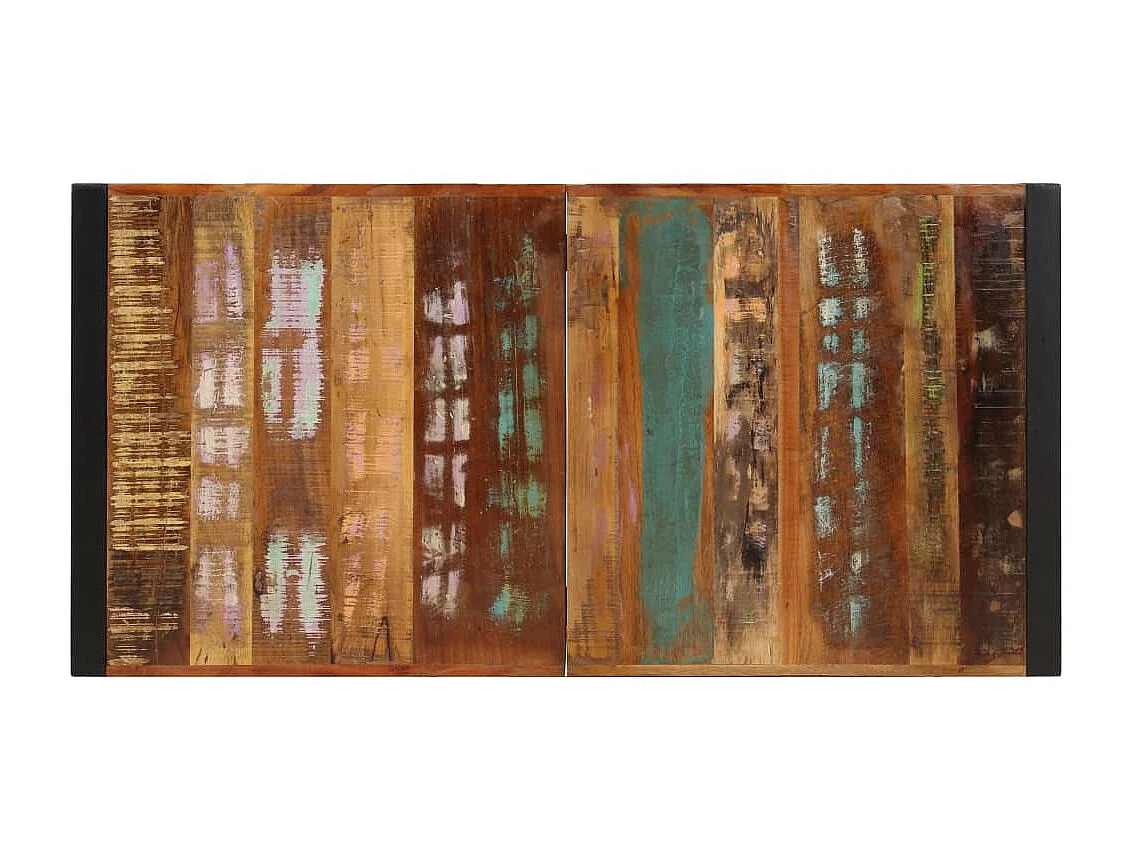 Table de salle à manger 140x70x75cm Bois de récupération massif GHR89044