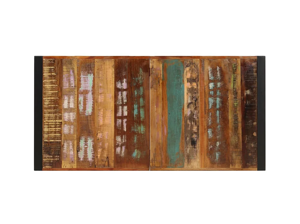 Table de salle à manger 140x70x75cm Bois de récupération massif GHR89044