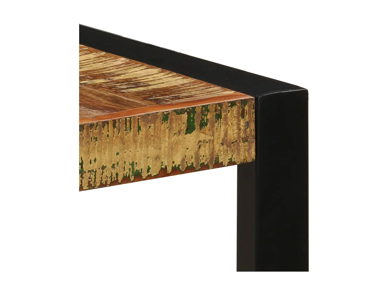 Table de salle à manger 140x70x75cm Bois de récupération massif GHR89044