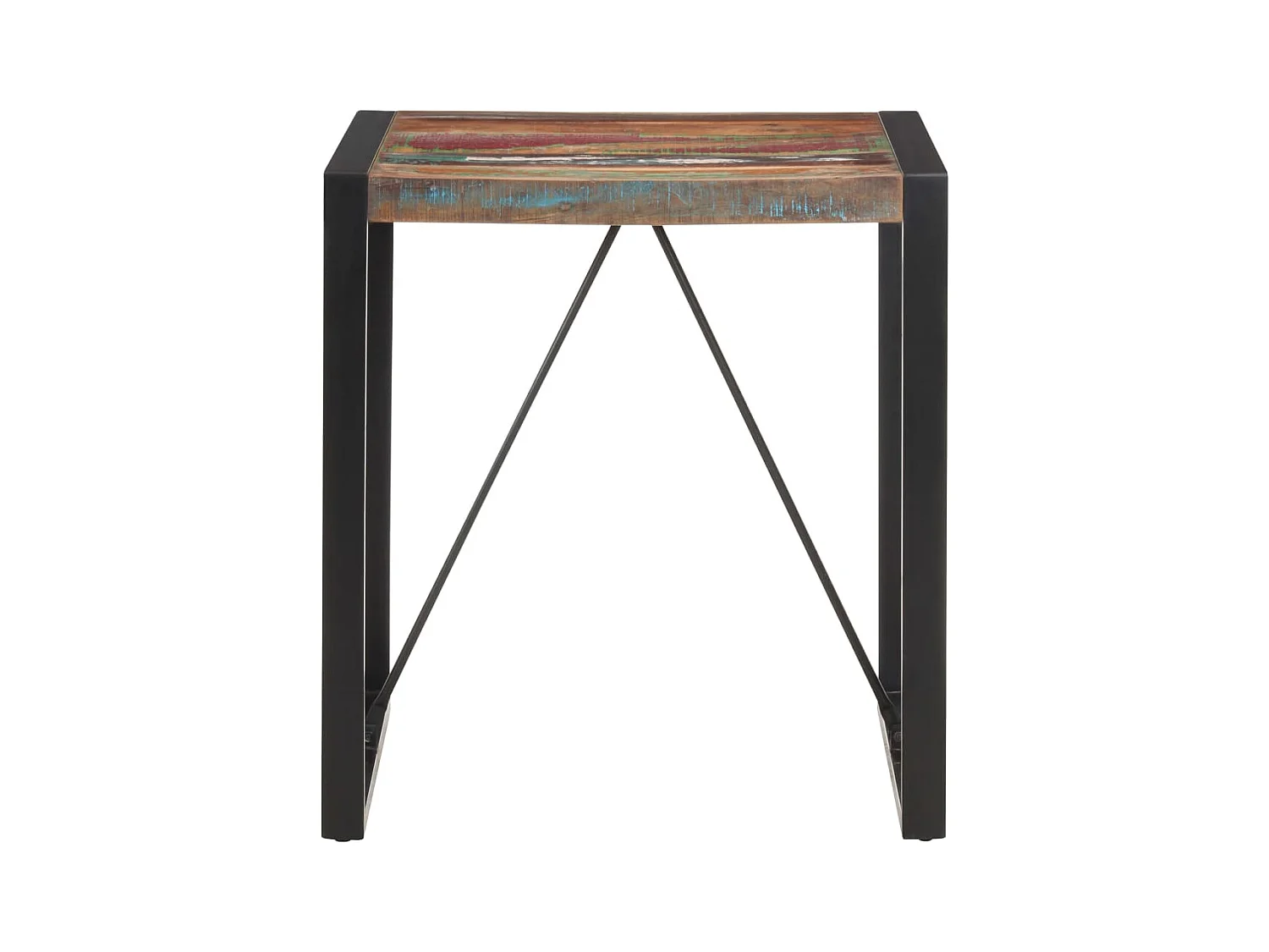 Eettafel 70x70x75 cm massief gerecycled hout NL102990