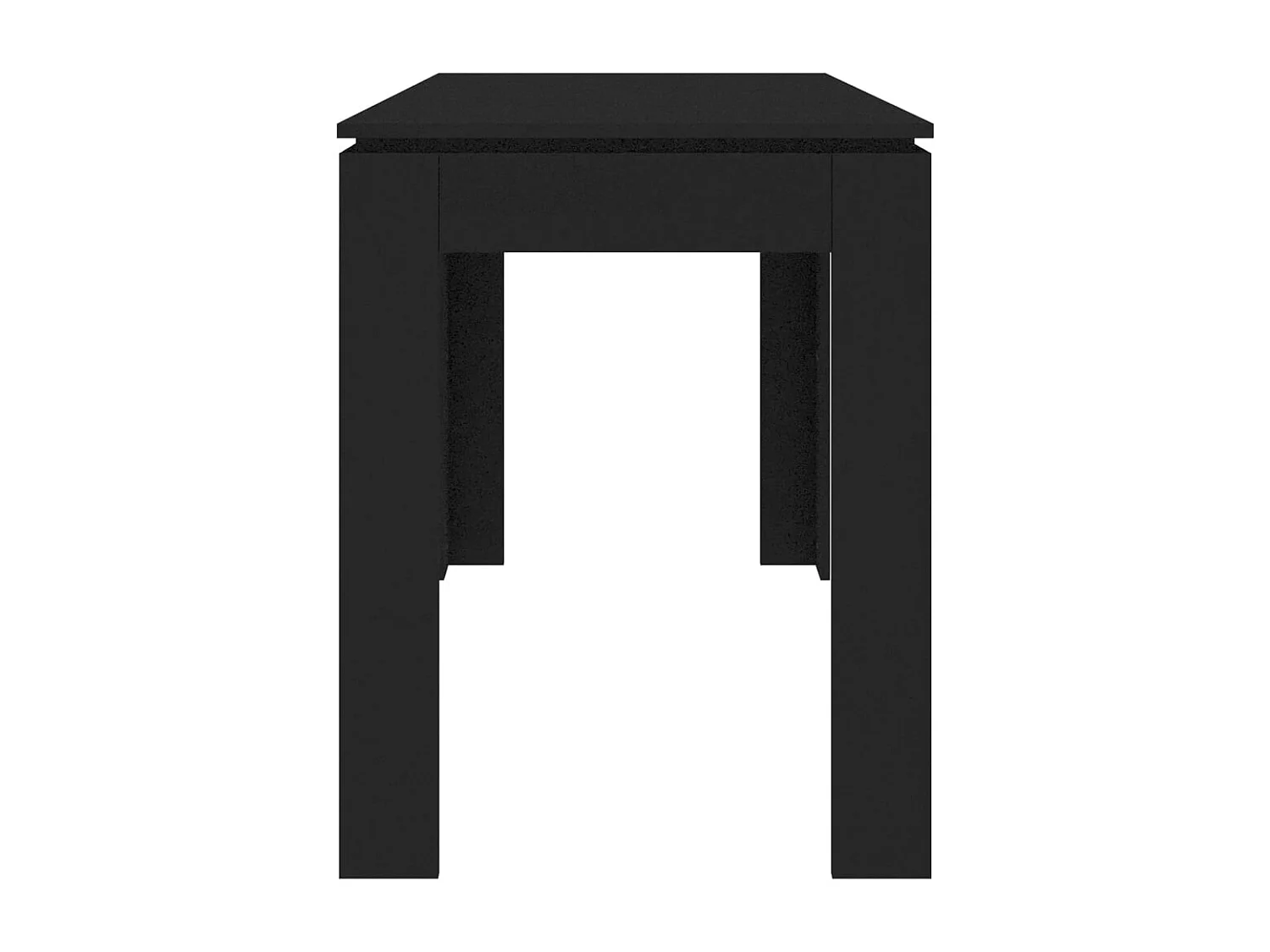 Mesa de comedor de madera contrachapada negro 120x60x76 cm ES683502