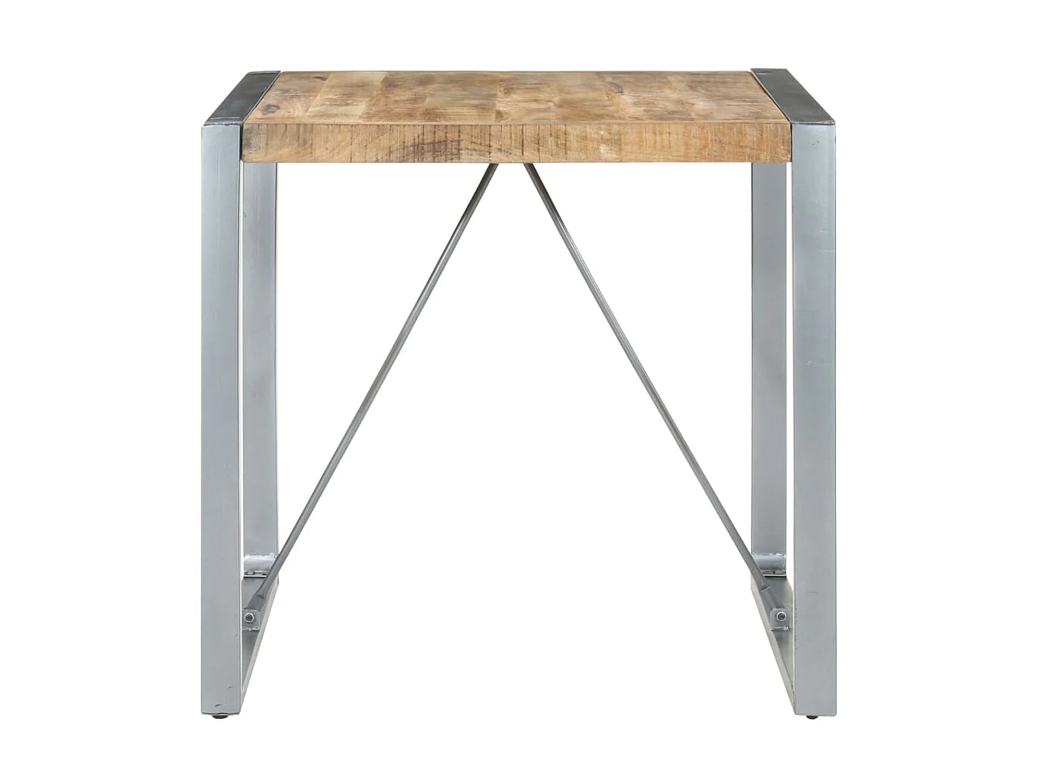 Mesa de comedor madera de mango rugosa 80x80x75 cm ES607465