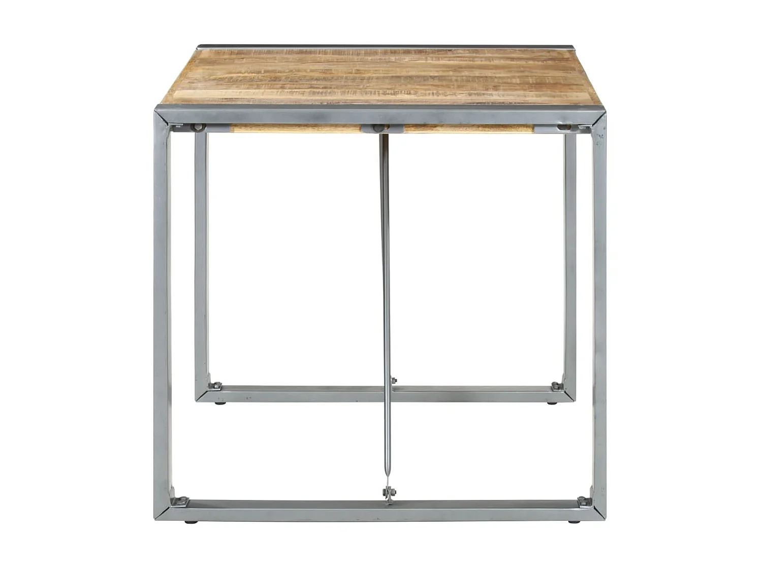 Mesa de comedor madera de mango rugosa 80x80x75 cm ES607465