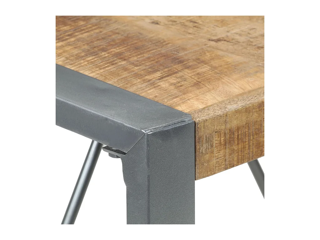 Mesa de comedor madera de mango rugosa 80x80x75 cm ES607465