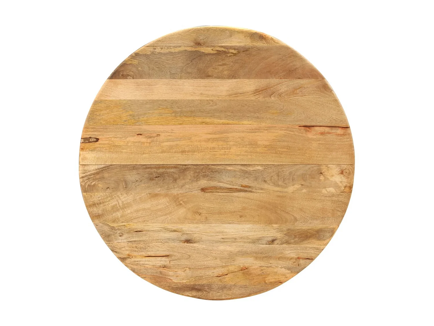 Table à dîner Ø110x78 cm Bois de manguier massif et acier GHR27553