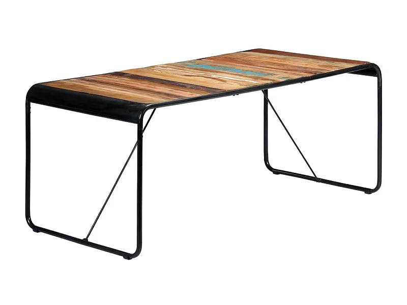 Table de salle à manger 180x90x76cm Bois de récupération solide GHR93091