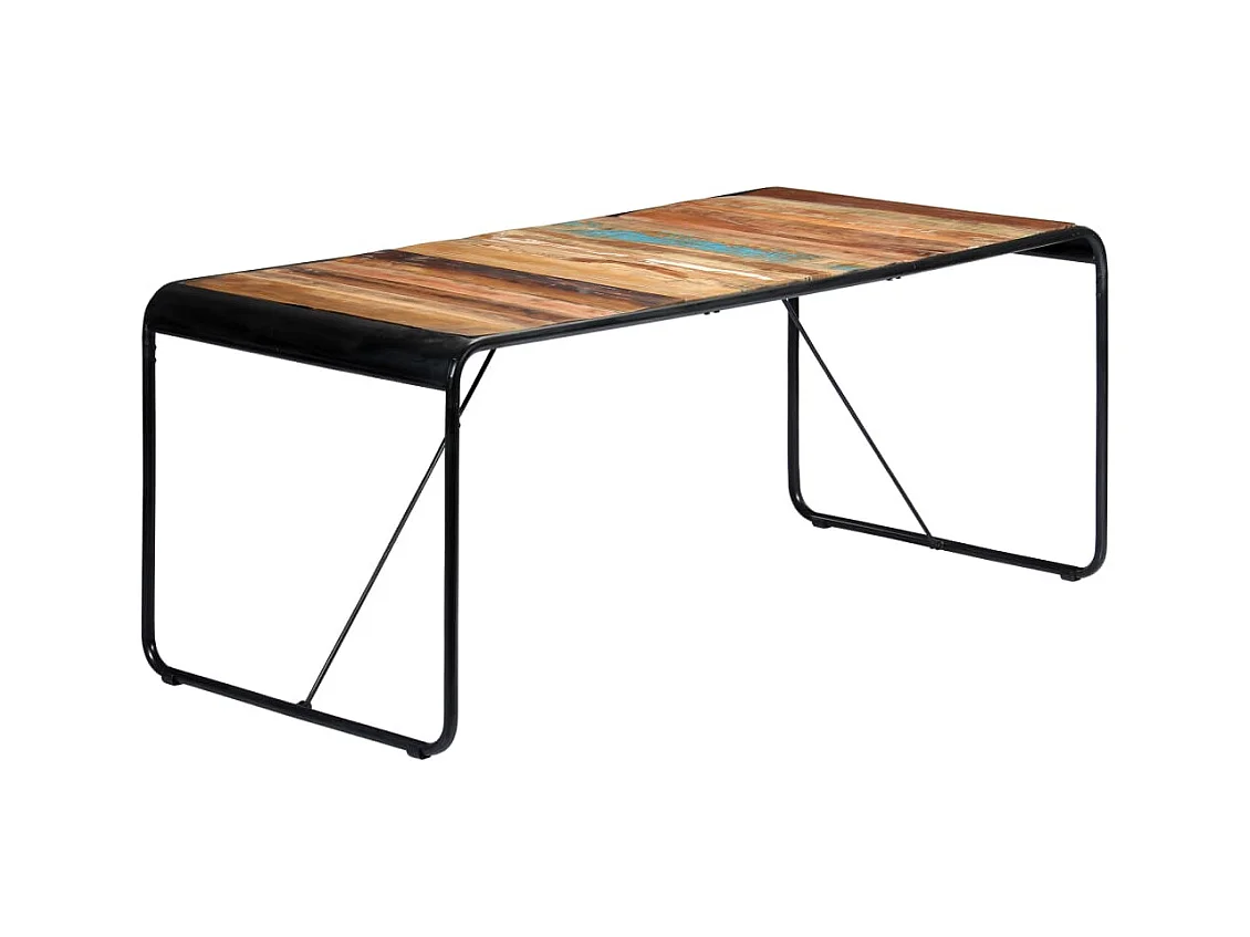 Table de salle à manger 180x90x76cm Bois de récupération solide GHR93091
