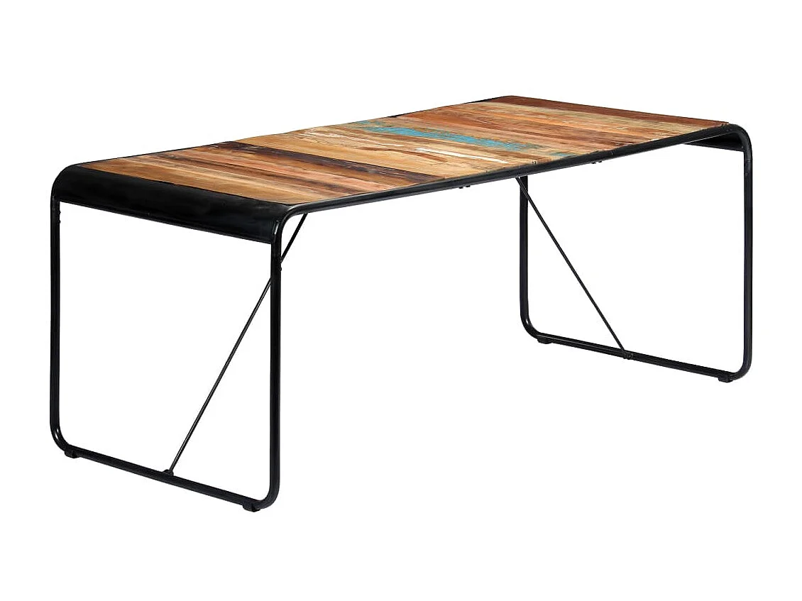 Table de salle à manger 180x90x76cm Bois de récupération solide GHR93091