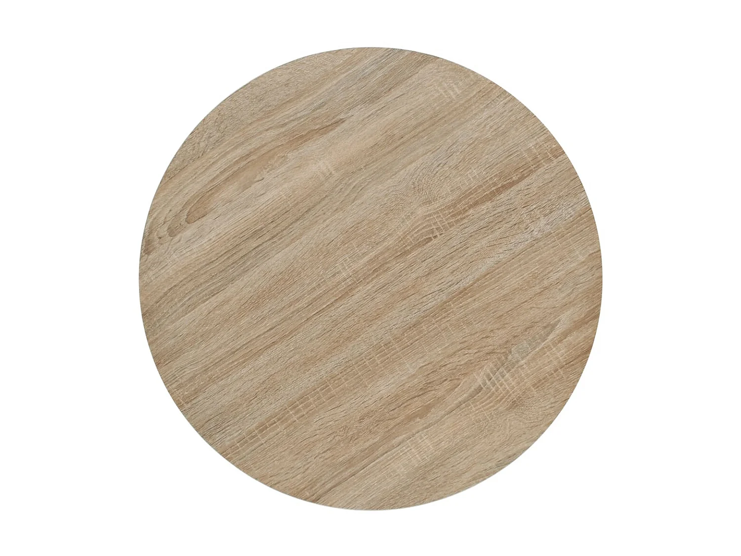 Mesa de bar bistró MDF y acero redonda 60x75 cm color roble ES197951