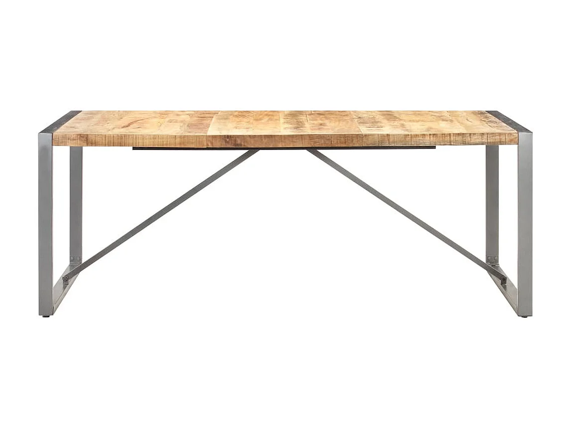 Mesa de jantar 200x100x75 cm madeira de mangueira maciça áspera PT385210