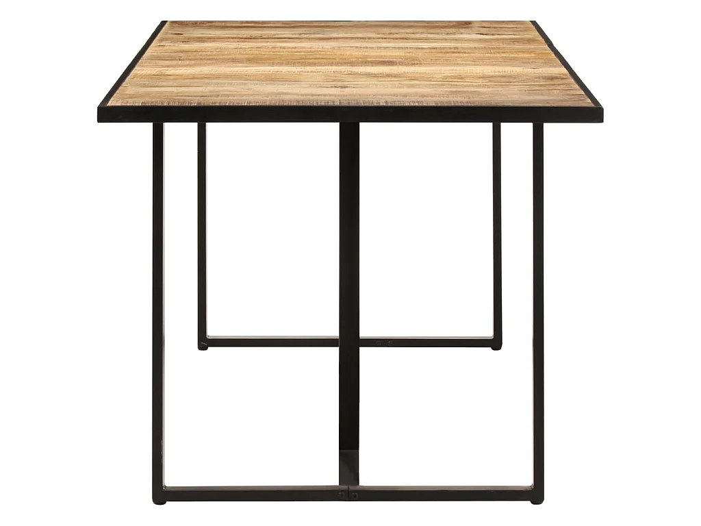 Mesa de jantar 160 cm madeira de mangueira áspera PT890929