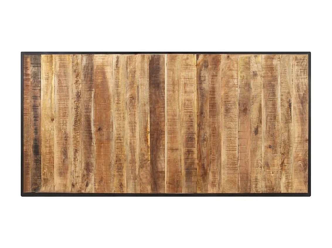 Mesa de jantar 160 cm madeira de mangueira áspera PT890929