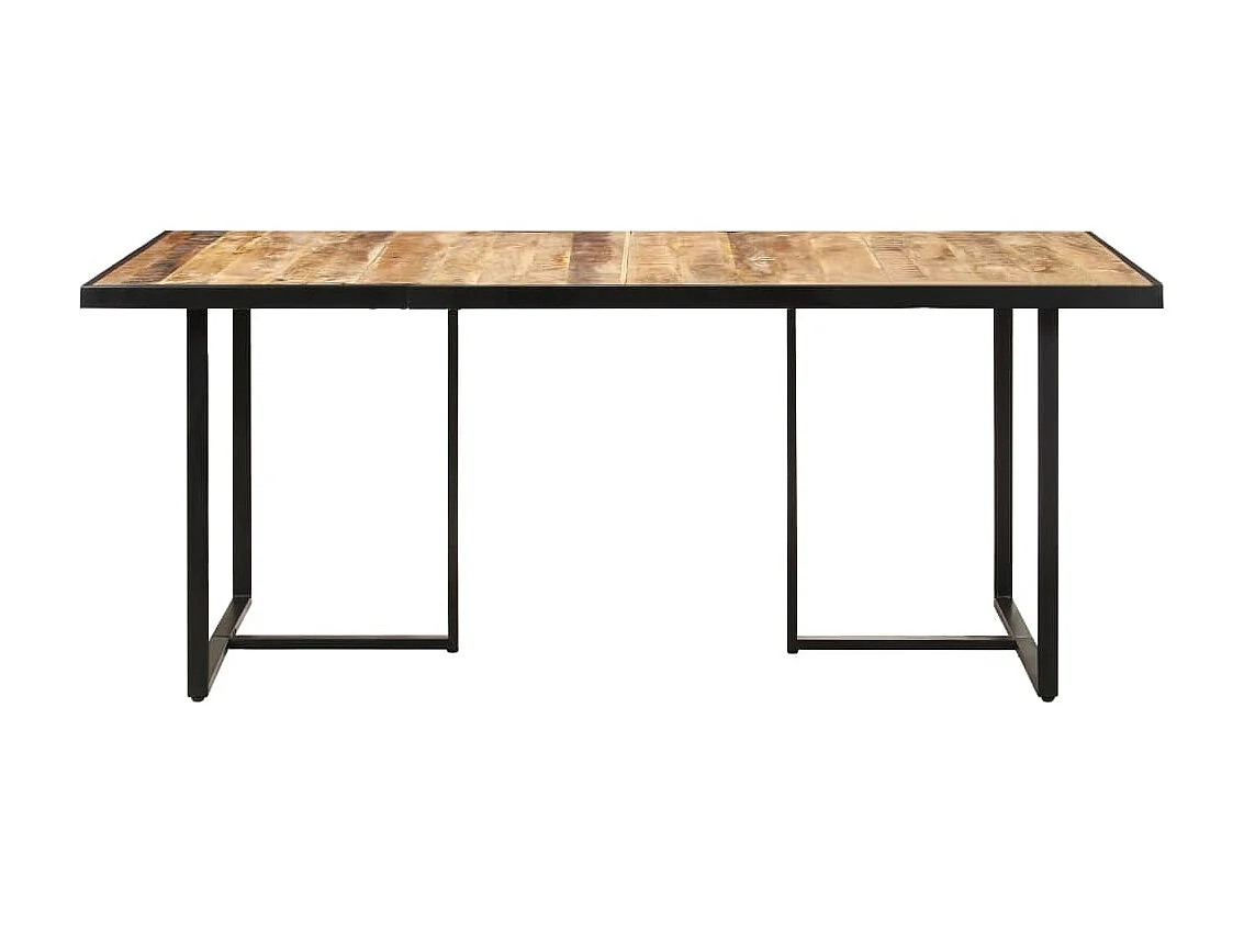 Mesa de jantar 160 cm madeira de mangueira áspera PT890929