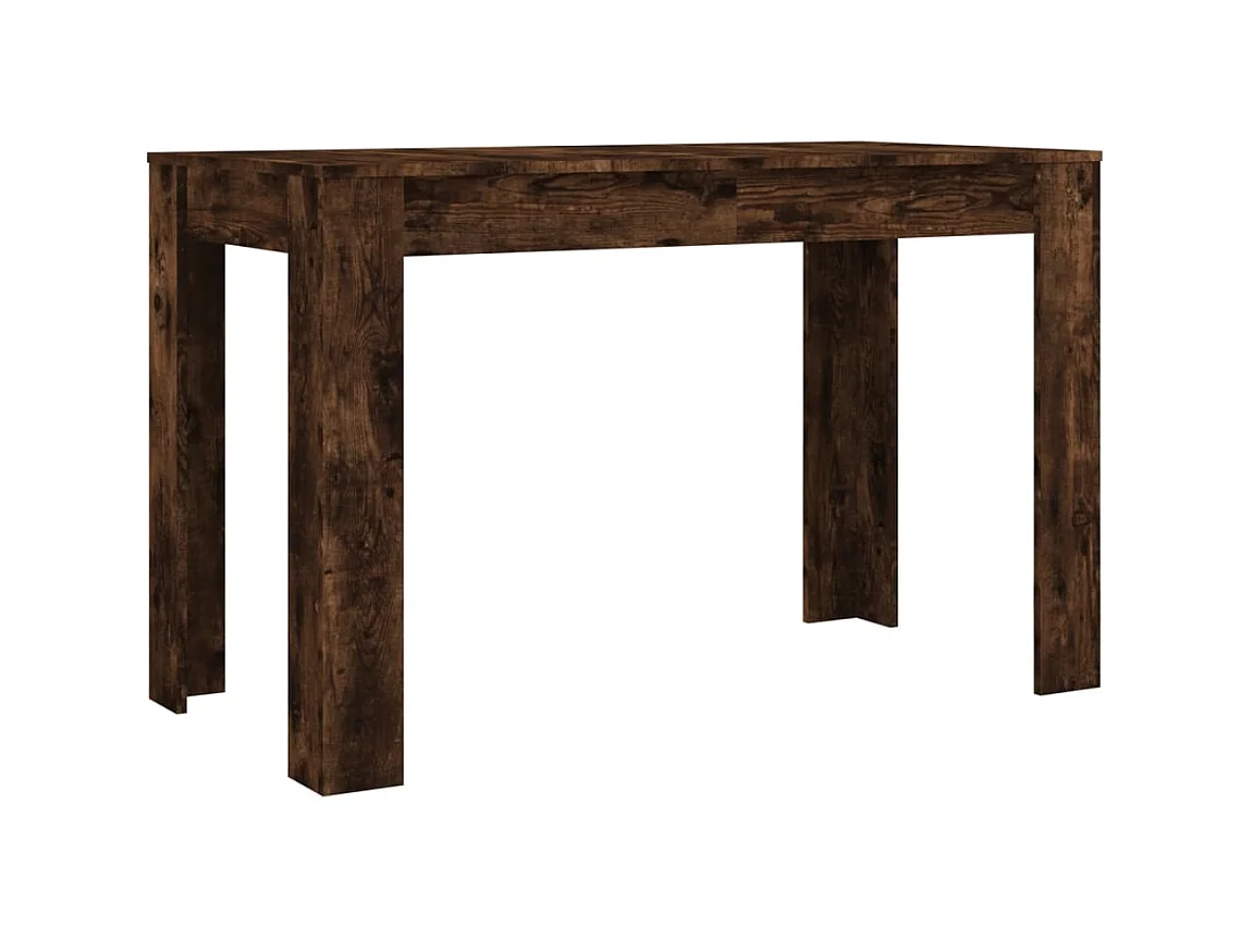 Eettafel 120x60x76 cm bewerkt hout gerookt eikenkleurig NL206892