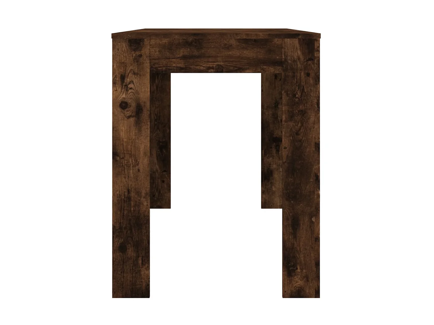 Eettafel 120x60x76 cm bewerkt hout gerookt eikenkleurig NL206892