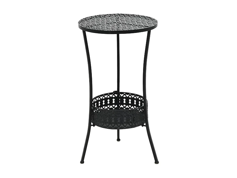 Table de bistro Noir 40x70 cm Métal GHR57375