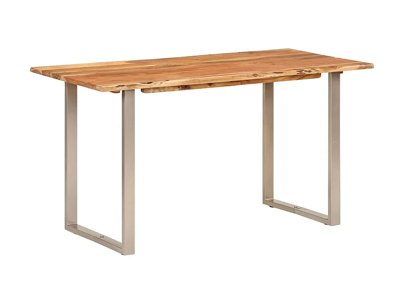 Table de salle à manger 140x70x76 cm Bois d'acacia solide GHR23583