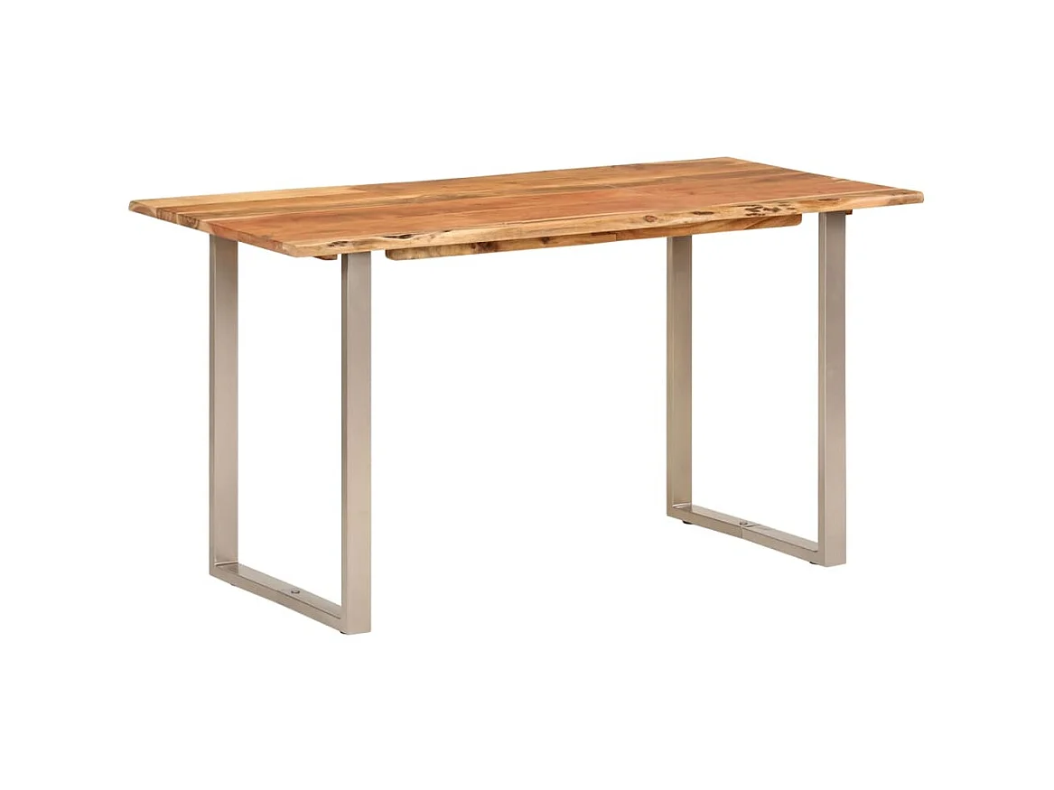 Table de salle à manger 140x70x76 cm Bois d'acacia solide GHR23583