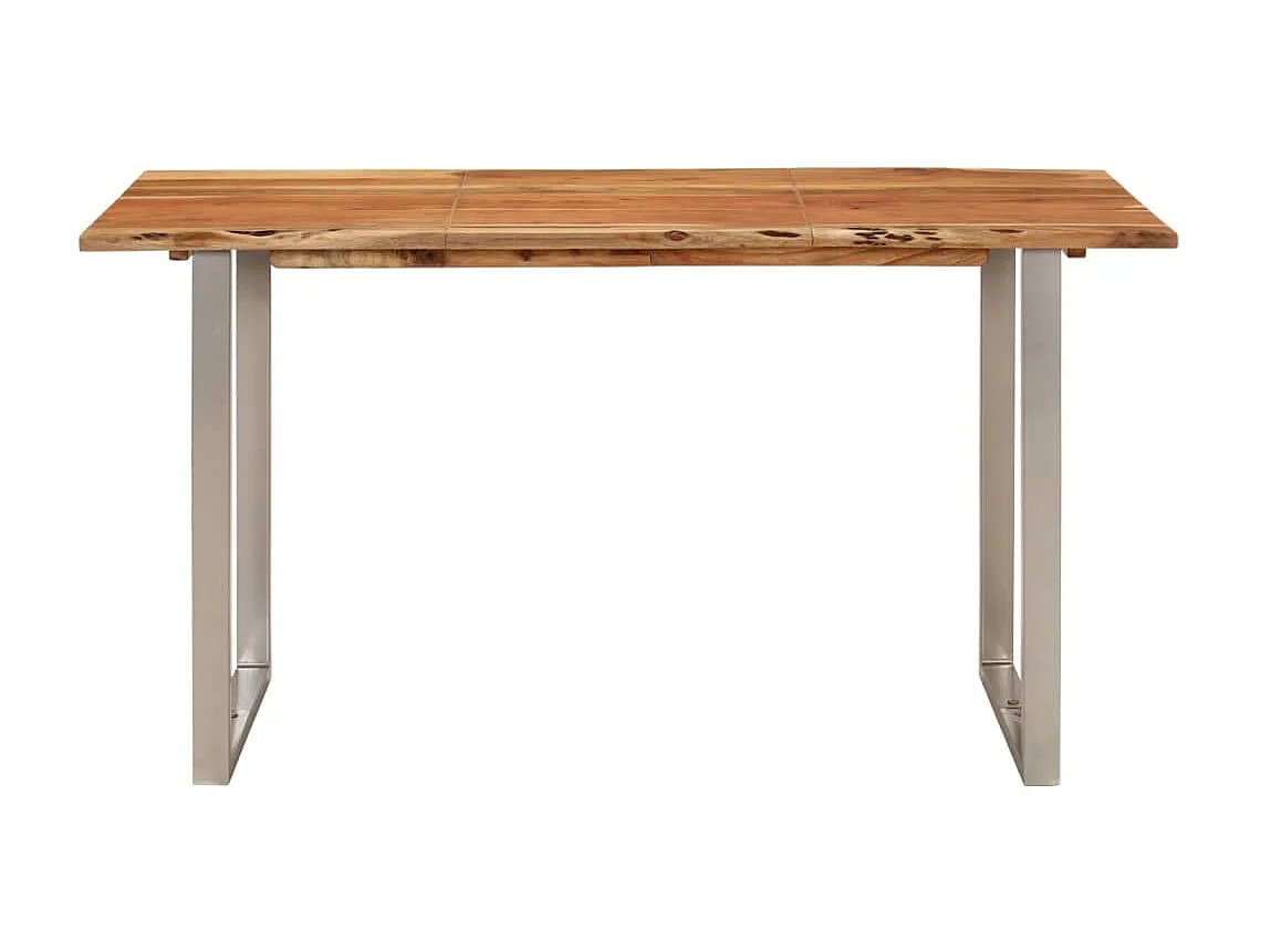 Table de salle à manger 140x70x76 cm Bois d'acacia solide GHR23583