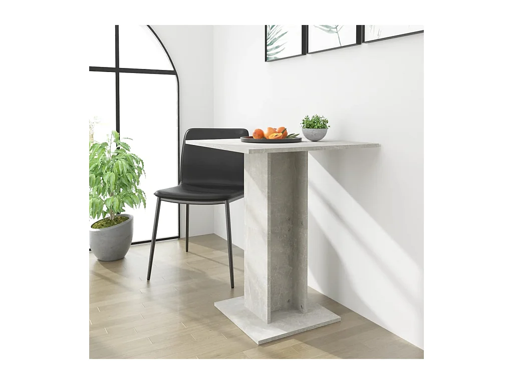 Table de bistro Gris béton 60x60x75 cm Aggloméré GHR51236