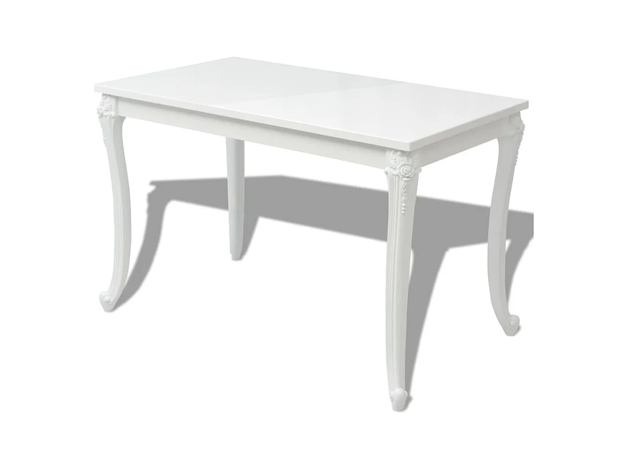 Mesa de comedor blanco brillante 116x66x76 cm ES102582