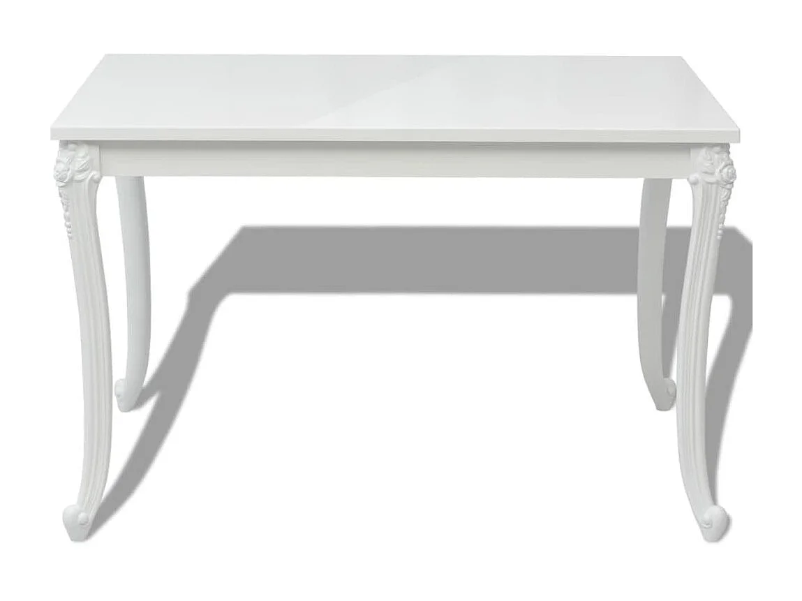 Mesa de comedor blanco brillante 116x66x76 cm ES102582