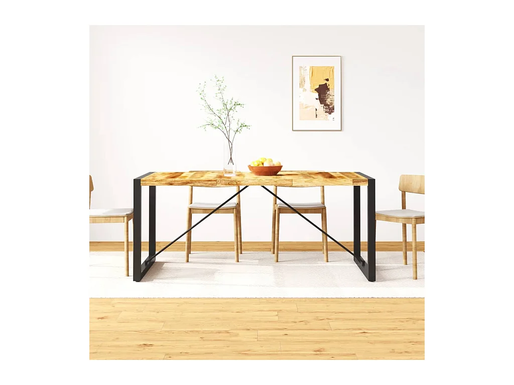 Table de salle à manger Bois de manguier brut 180 cm GHR16665