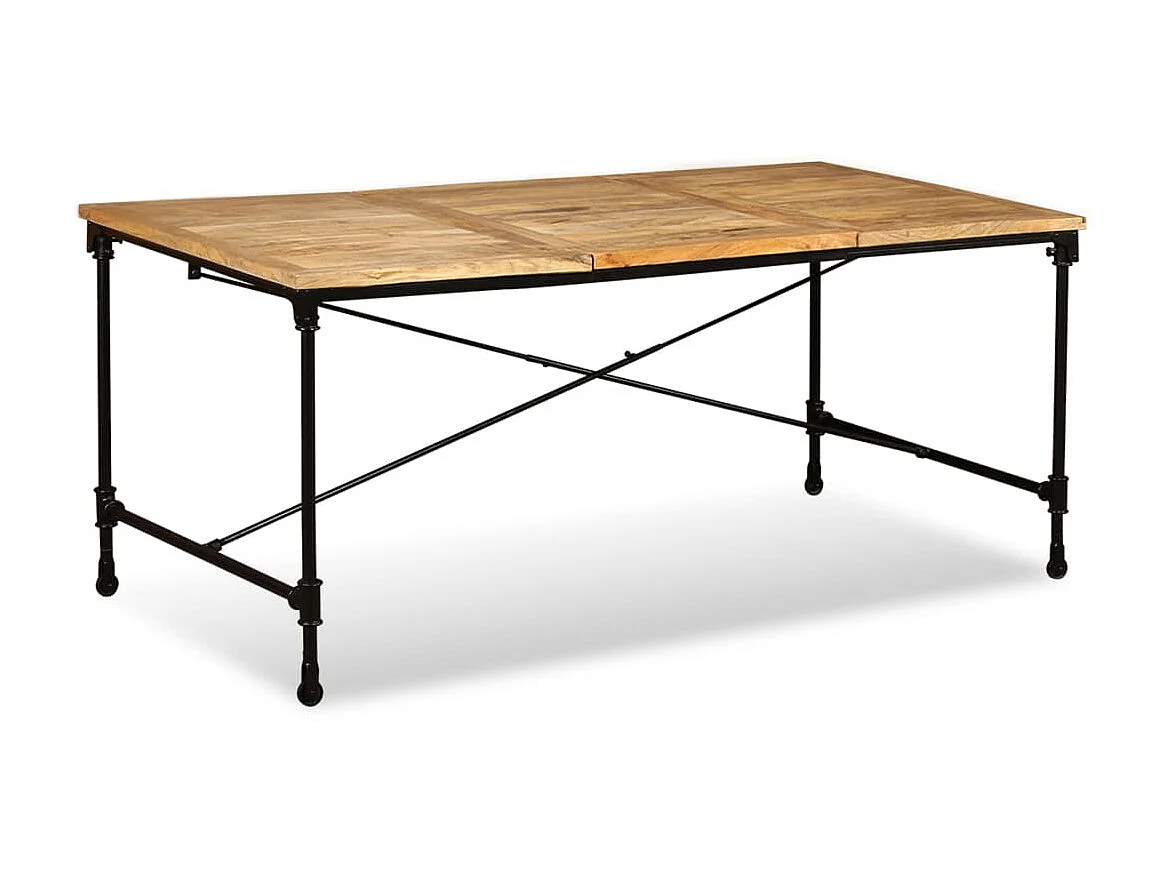 Eettafel 180 cm massief mangohout NL391004