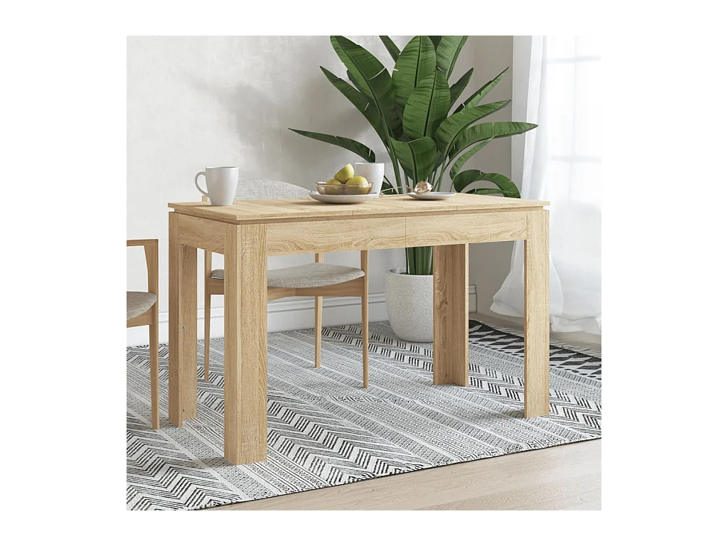 Table de salle à manger Chêne sonoma 120 x 60 x 76 cm Aggloméré GHR45536