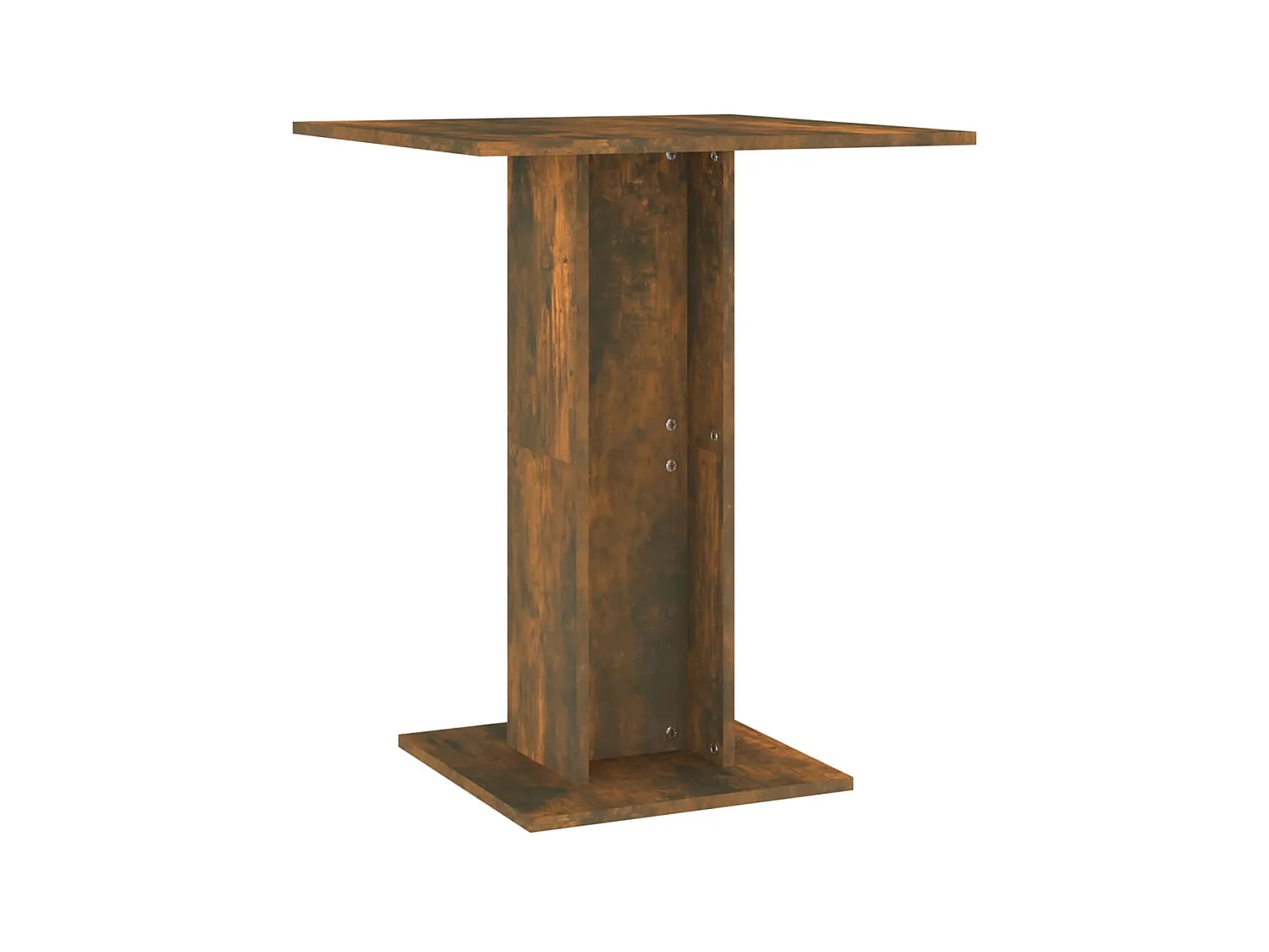 Bistrotafel 60x60x75 cm bewerkt hout gerookt eikenkleurig NL570518