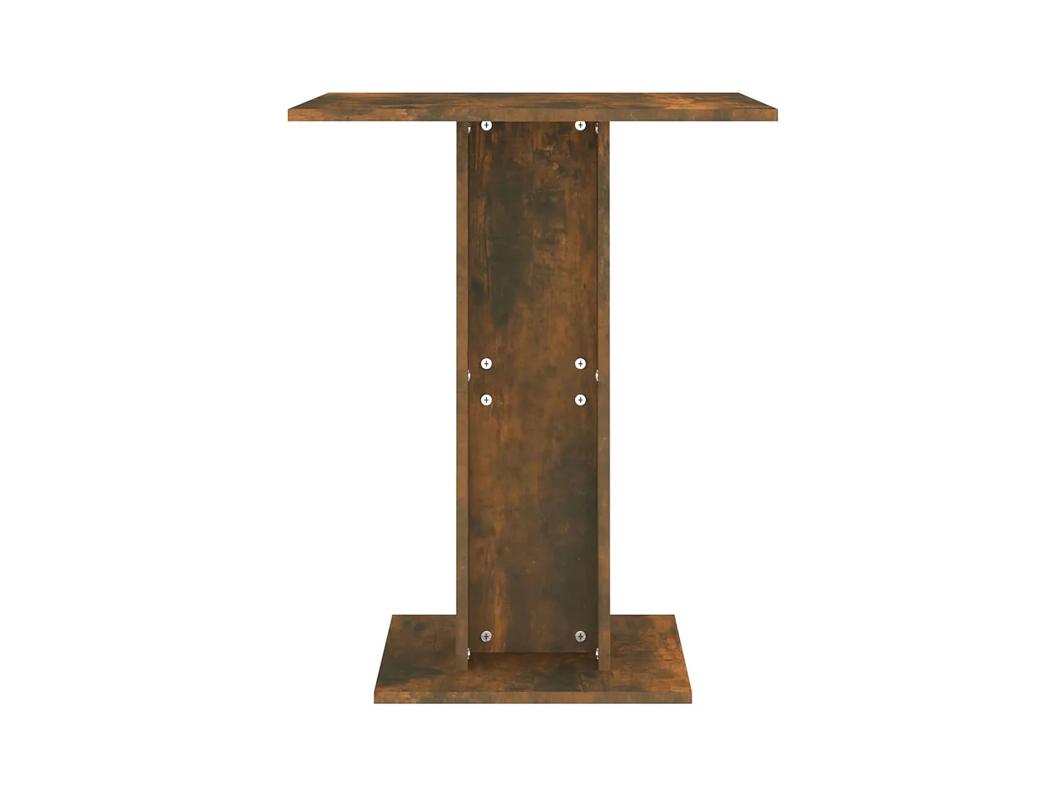 Bistrotafel 60x60x75 cm bewerkt hout gerookt eikenkleurig NL570518