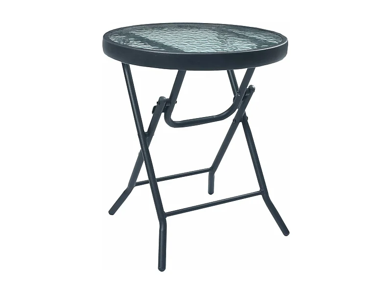 Mesa bistrô 40x46 cm aço e vidro preto PT523897