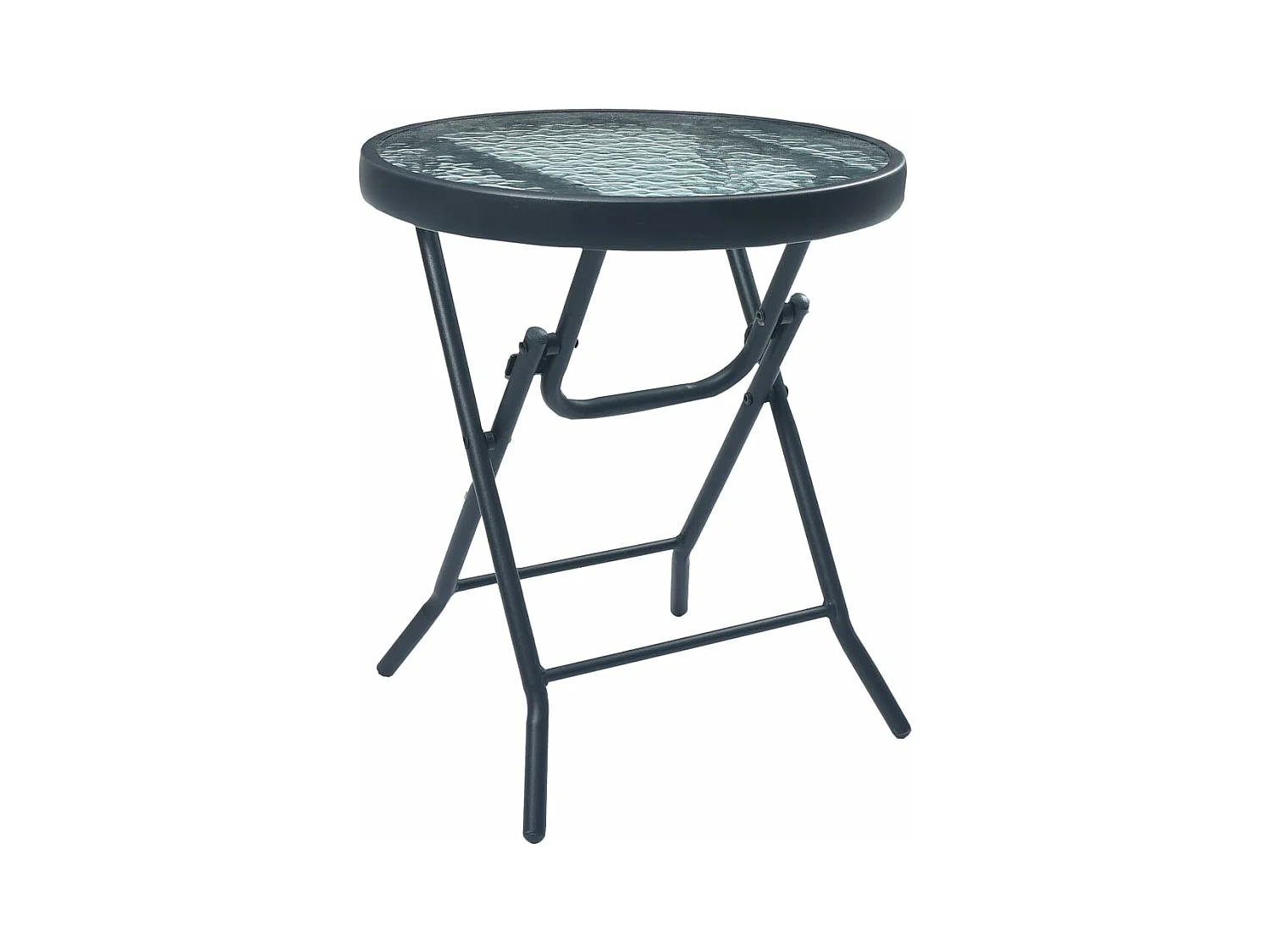 Table de bistro Noir 40x46 cm Acier et verre GHR99194