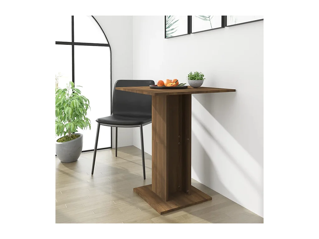 Table de bistro Chêne marron 60x60x75 cm Bois d'ingénierie GHR45682