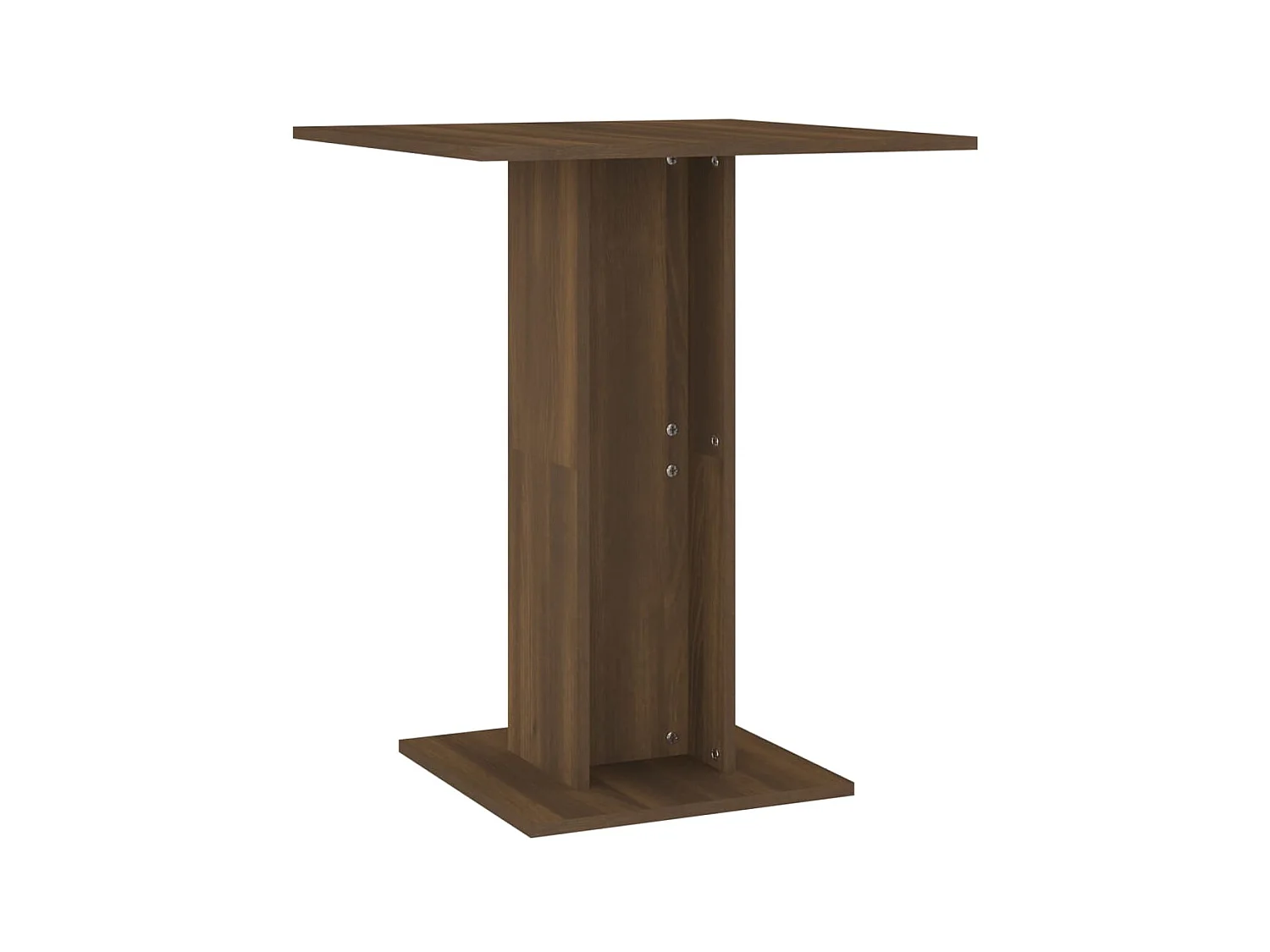 Mesa de bistró madera contrachapada roble marrón 60x60x75 cm ES103047