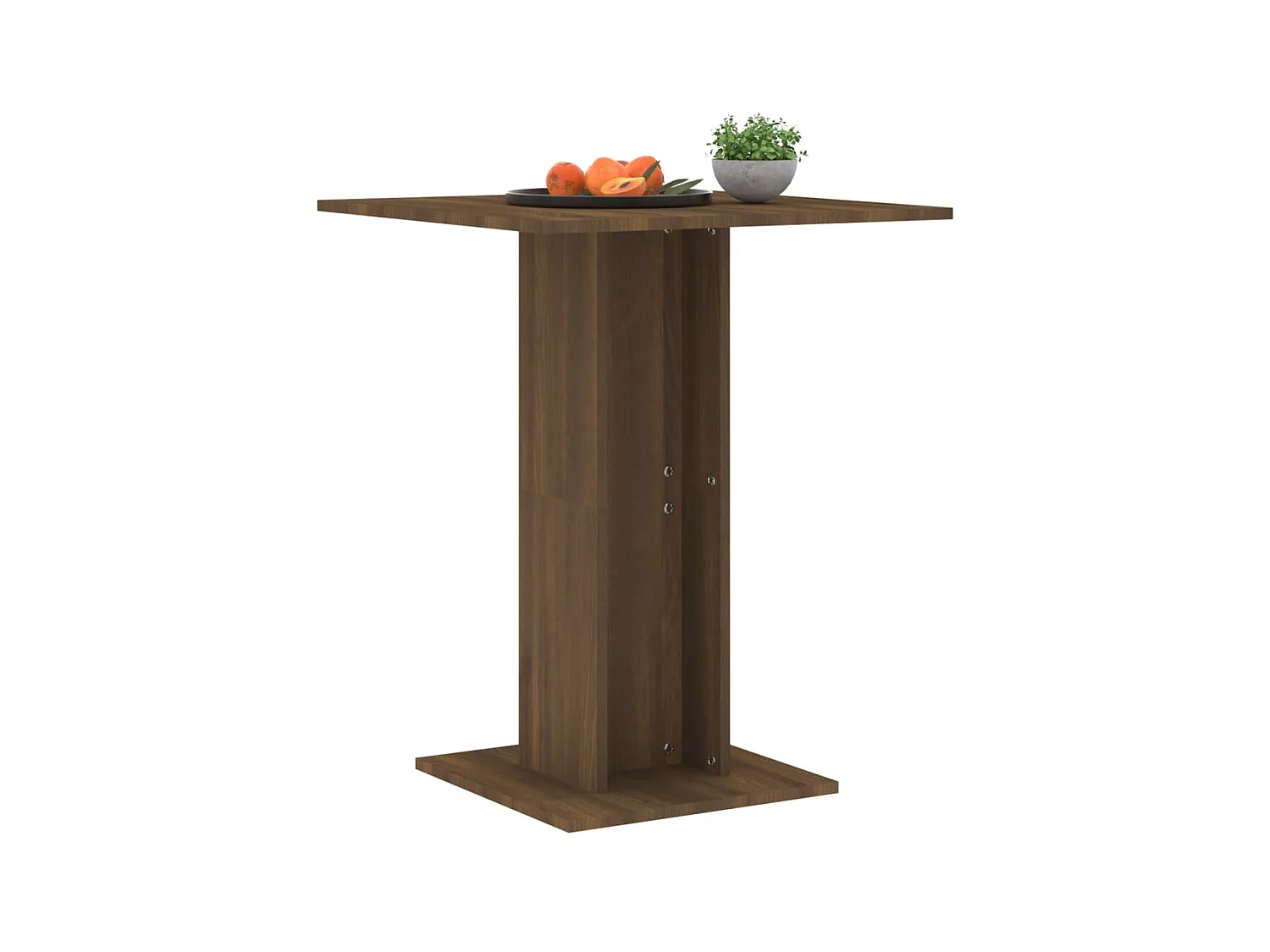 Mesa de bistró madera contrachapada roble marrón 60x60x75 cm ES103047