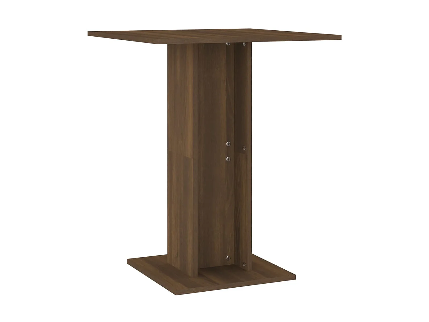 Mesa de bistró madera contrachapada roble marrón 60x60x75 cm ES103047