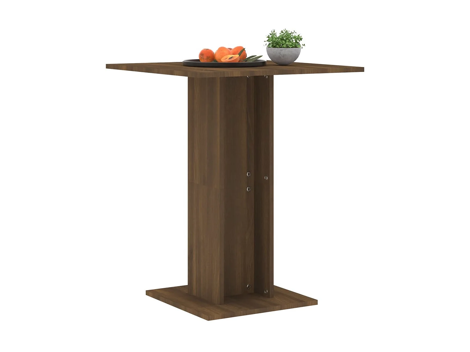 Mesa de bistró madera contrachapada roble marrón 60x60x75 cm ES103047