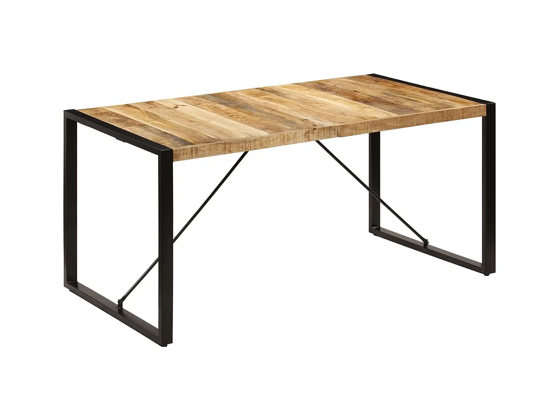 Table de salle à manger 160x80x75 cm Bois de manguier massif GHR72983