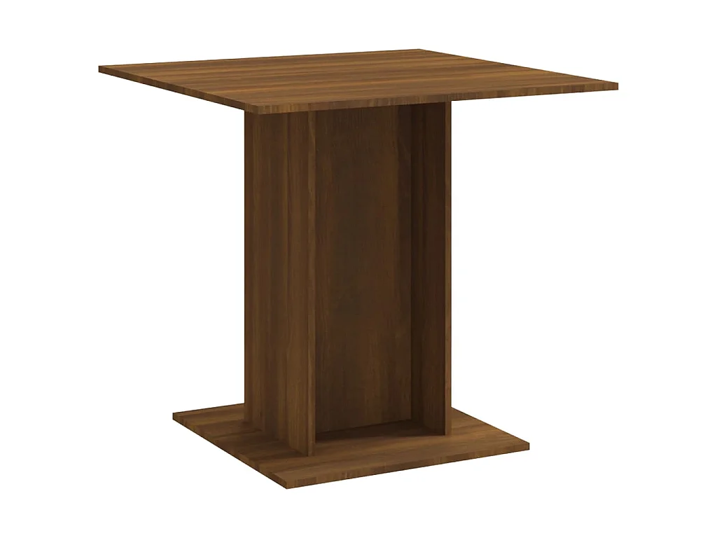 Table à dîner Chêne marron 80x80x75 cm Bois d'ingénierie GHR39315