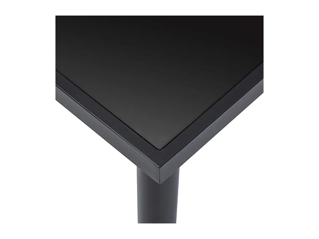 Table de salle à manger Noir 180x90x75 cm Verre trempé GHR79514