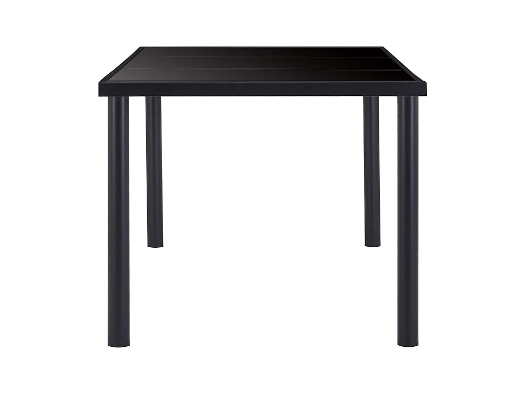 Eettafel 180x90x75 cm gehard glas zwart NL763935